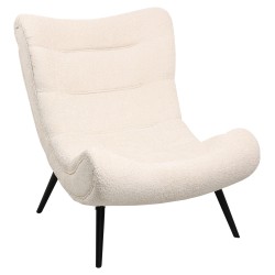 Πολυθρόνα Brym εκρού μπουκλέ ύφασμα - με μαύρα ξύλινα ποδιά διαστάσεων 97x80x100Ycm Πολυθρόνα Brym εκρού μπουκλέ ύφασμα - με μαύρα ξύλινα ποδιά διαστάσεων 97x80x100Ycm
