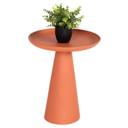 Βοηθητικό τραπεζάκι Delcon μέταλλο σε πορτοκαλί απόχρωση φ39,5x47Ycm