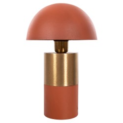 Επιτραπέζιο φωτιστικό pune από μέταλλο σε πορτοκαλί με χρυσό χρώμα Φ20,5x32,5Υ cm.