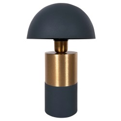 Επιτραπέζιο φωτιστικό pune από μέταλλο σε μπλε ανθρακί με χρυσό χρώμα Φ20,5x32,5Υ cm.