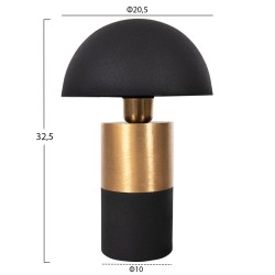 Επιτραπέζιο φωτιστικό pune από μέταλλο σε μαύρο-χρυσο χρώμα Φ20,5x32,5Υ cm.