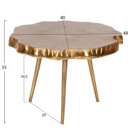 Τραπέζι βοηθητικό Αngul μέταλλο σε χρυσό - λευκό 48x40x35Ycm