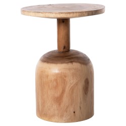 Βοηθητικό τραπεζάκι Pumbe ξύλο Suar σε φυσικό χρώμα φ38,5x51,5Ycm