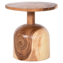 Βοηθητικό τραπεζάκι Pumbe-s ξύλο Suar σε φυσικό χρώμα φ39,5x40Ycm