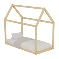 Κρεβάτι παιδικό Pepe τύπου Montessori με ξύλο πεύκο σε χρώμα φυσικό διαστάσεων 190x90cm Κρεβάτι παιδικό Pepe τύπου Montessori με ξύλο πεύκο σε χρώμα φυσικό διαστάσεων 190x90cm