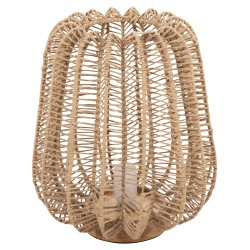 Επιτραπέζιο φωτιστικό από μέταλλο με paper rope σε φυσικό χρώμα διαστάσεων Φ29x34Y cm.