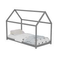 Κρεβάτι παιδικό Pepe τύπου Montessori από ξύλο πεύκο σε χρώμα γκρι 140x70cm Κρεβάτι παιδικό Pepe τύπου Montessori από ξύλο πεύκο σε χρώμα γκρι 140x70cm