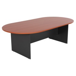 Γραφείο συνεδριάσεων οβάλ Sienna ανθρακί μελαμίνη - top κερασί 240x120x75Ycm Γραφείο συνεδριάσεων οβάλ Sienna ανθρακί μελαμίνη - top κερασί 240x120x75Ycm