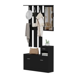 Έπιπλο εισόδου μελαμίνης με καθρέφτη gorn σε χρώμα wenge διαστάσεων 90x24x190Υcm