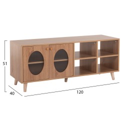 Έπιπλο τηλεόρασης Rillion μελαμίνης σε Sonama διαστάσεων 120x40x50Ycm