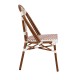 Καρέκλα κήπου MUTARAZI σε χρώμα λευκό/κόκκινο/μπαμπού από αλουμίνιο και Rattan διαστάσεων 50x57x85cm