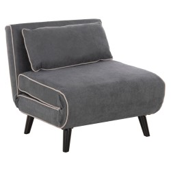 Πολυθρόνα κρεβάτι Braxton σκούρο γκρι ύφασμα διαστάσεων 78x88x78hcm Πολυθρόνα κρεβάτι Braxton σκούρο γκρι ύφασμα διαστάσεων 78x88x78hcm