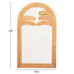 Καθρέπτης τοίχου Reflect  φυσικό rattan 60x4,5x100Ycm