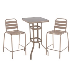 Σετ 3 τμχ εξωτερικού χώρου Laura σε χρώμα σαμπανί μέταλλο & αλουμίνιο Σετ 3 τμχ εξωτερικού χώρου Laura σε χρώμα σαμπανί μέταλλο & αλουμίνιο