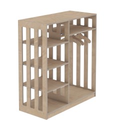 Κρεμάστρα παιδική sani hm18226. 03 ξύλο σημύδας σε φυσικό χρώμα 90x40x100υεκ.