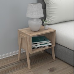 Κομοδίνο Jake μελαμίνης σε απόχρωση Sonama διαστάσεων 48x35x49Υcm