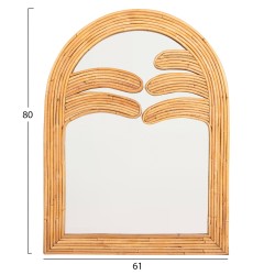 Καθρέπτης τοίχου Reflect φυσικό rattan 61x5x80Υcm
