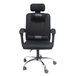 Καρέκλα γραφείου Croner μαύρο mesh με μεταλλική βάση διαστάσεων 58x99x120Ycm