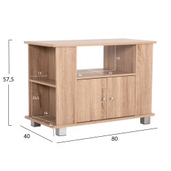 Έπιπλο τηλεόρασης Cluse από μελαμίνη σε Sonama Oak απόχρωση διαστάσεων 80x40x57,5Υcm