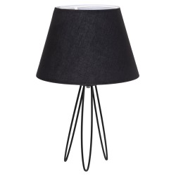 Επιτραπέζιο φωτιστικό livo μαύρο με τρίποδη μεταλλική βάση διστάσεων Φ22x36Υ cm.