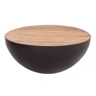 Διακοσμητικό τραπέζι σαλονιού bowl φ89,5x39Ycm Rusty με ξύλο ακακίας