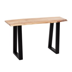 Κονσόλα sofia slim μασίφ ξύλο ακακίας ανοιχτό φυσικό 130x46x76,5Υcm