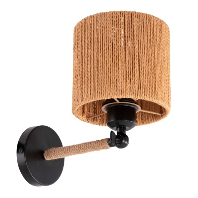 Απλίκα τοίχου lant με μεταλλική βαση-σχοινι- [ε27] διαστάσεων15x15x35-23Υcm.