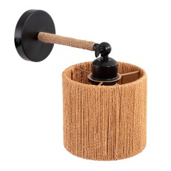 Απλίκα τοίχου lant με μεταλλική βαση-σχοινι- [ε27] διαστάσεων15x15x35-23Υcm.