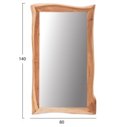 Καθρέπτης Zion  μασίφ ξύλο ακακίας ανοιχτό φυσικό 140x80x4cm (πάχος)