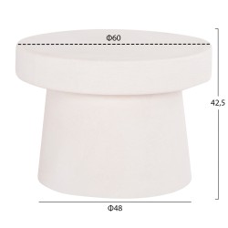 Τραπέζι σαλονιού στρόγγυλο σειρά Santorini mdf σε υπόλευκο χρώμα φ60x42,5Υcm