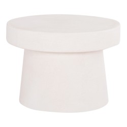 Τραπέζι σαλονιού στρόγγυλο σειρά Santorini mdf σε υπόλευκο χρώμα φ60x42,5Υcm