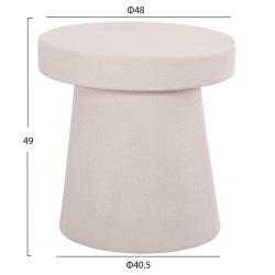 Τραπέζι σαλονιού στρόγγυλο σειρά Santorini mdf σε υπόλευκο χρώμα φ48x49Ycm