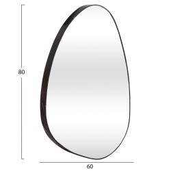 Καθρέπτης τοίχου Irregu  με πλαίσιο mdf σε μαύρο marble χρώμα 60x80Ycm