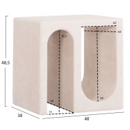 Τραπέζι σαλονιού σειρά Santorini mdf σε υπόλευκο χρώμα 48x38x48,5Υcm Τραπέζι σαλονιού σειρά Santorini mdf σε υπόλευκο χρώμα 48x38x48,5Υcm