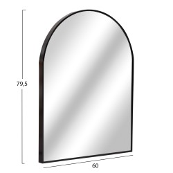 Καθρέπτης τοίχου σειρά Αrcher πλαίσιο αλουμινίου μαύρο 60x79,5Ycm