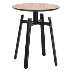 Βοηθητικό τραπεζάκι Νorton μεταλλικά ποδιά μαύρα - mdf Top Sonama φ45x55,5Ycm Βοηθητικό τραπεζάκι Νorton μεταλλικά ποδιά μαύρα - mdf Top Sonama φ45x55,5Ycm