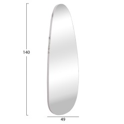 Καθρέπτης τοίχου crither hm4486. 05 με πλαίσιο mdf σε white marble χρώμα 49x140υεκ.