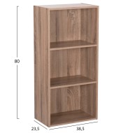 Ραφιέρα τοίχου Cubicon Sonama Oak μελαμίνης διαστάσεων 38,5x23,5x80Υcm