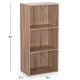 Ραφιέρα τοίχου Cubicon Sonama Oak μελαμίνης διαστάσεων 38,5x23,5x80Υcm