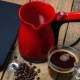 Μπρίκι ηλεκτρικό για Ελληνικό καφέ 1000W κόκκινο με ανοξείδωτη θερμαινόμενη πλάκα & διακόπτη