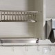 Πολυκουζίνα mini kitchen 190cm με μεγάλο ψυγείο & φουρνάκι απόχρωση γκρι για ξενώνες & γραφεία