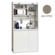 Πολυκουζίνα mini kitchen 105cm OFFICE απόχρωση δρυς μπεζ με ψυγείο χωρίς φούρνο για ξενώνες, γραφεία & φοιτητικά studio