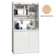 Πολυκουζίνα mini kitchen 105cm OFFICE απόχρωση δρυς με ψυγείο χωρίς φούρνο για ξενώνες, γραφεία & φοιτητικά studio