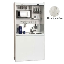 Πολυκουζίνα mini kitchen 105cm OFFICE απόχρωση πεπαλαιωμένου με ψυγείο χωρίς φούρνο για ξενώνες, γραφεία & φοιτητικά studio Πολυκουζίνα mini kitchen 105cm OFFICE απόχρωση πεπαλαιωμένου με ψυγείο χωρίς φούρνο για ξενώνες, γραφεία & φοιτητικά studio