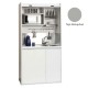 Πολυκουζίνα mini kitchen 105cm OFFICE απόχρωση γκρι με ψυγείο χωρίς φούρνο για ξενώνες, γραφεία & φοιτητικά studio