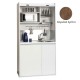 Πολυκουζίνα mini kitchen 105cm OFFICE απόχρωση καρυδιάς με ψυγείο χωρίς φούρνο για ξενώνες, γραφεία & φοιτητικά studio