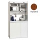 Πολυκουζίνα mini kitchen 105cm OFFICE απόχρωση κερασιάς με ψυγείο χωρίς φούρνο για ξενώνες, γραφεία & φοιτητικά studio