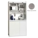 Πολυκουζίνα mini kitchen 105cm OFFICE απόχρωση πατητή τσιμεντοκονία με ψυγείο χωρίς φούρνο για ξενώνες, γραφεία & φοιτητικά studio