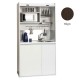Πολυκουζίνα mini kitchen 105cm OFFICE απόχρωση βέγγε με ψυγείο χωρίς φούρνο για ξενώνες, γραφεία & φοιτητικά studio