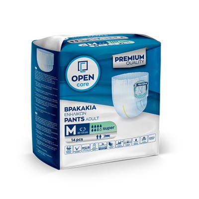 Βρακάκια ακράτειας ημέρας Open Care μεγέθους XLarge 120-170cm συσκευασία 14 Βρακάκια ακράτειας ημέρας Open Care μεγέθους XLarge 120-170cm συσκευασία 14
